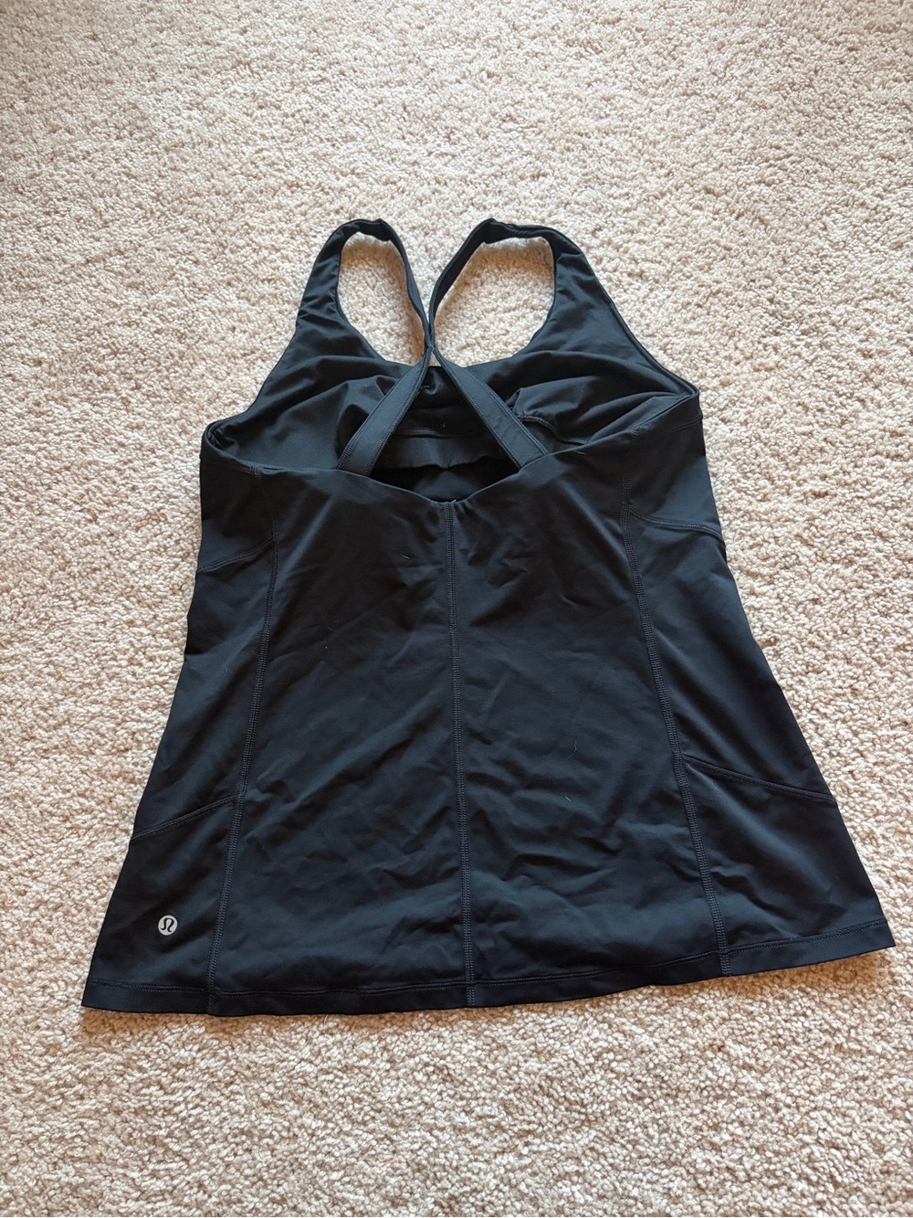 lululemon athletica Black Cross-Back Support Tank